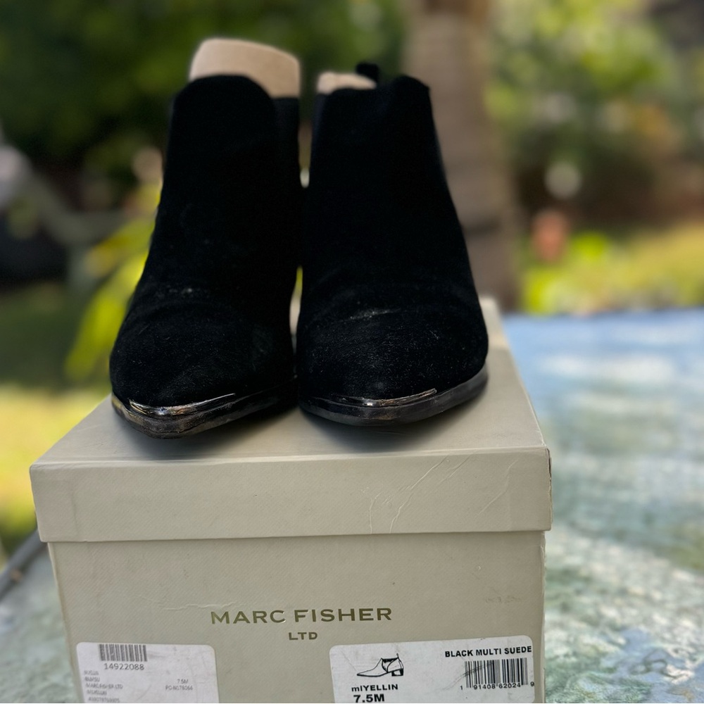 Marc Fisher Black Pointy Toe Bootie